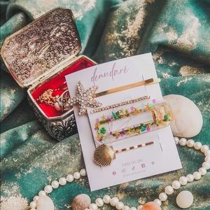 Under the Sea Collection|Hair Clips-Blue Set 4